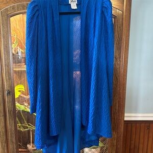 Vibrant Blue Gilbérti Sheer Blazer